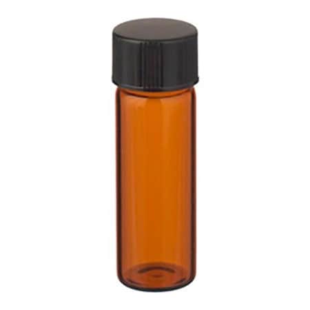 Cp Lab Safety. Wheaton 4ML Solid Top Amber Vials in a box, PTFE /Rubber Liner, Case of 144 W224682